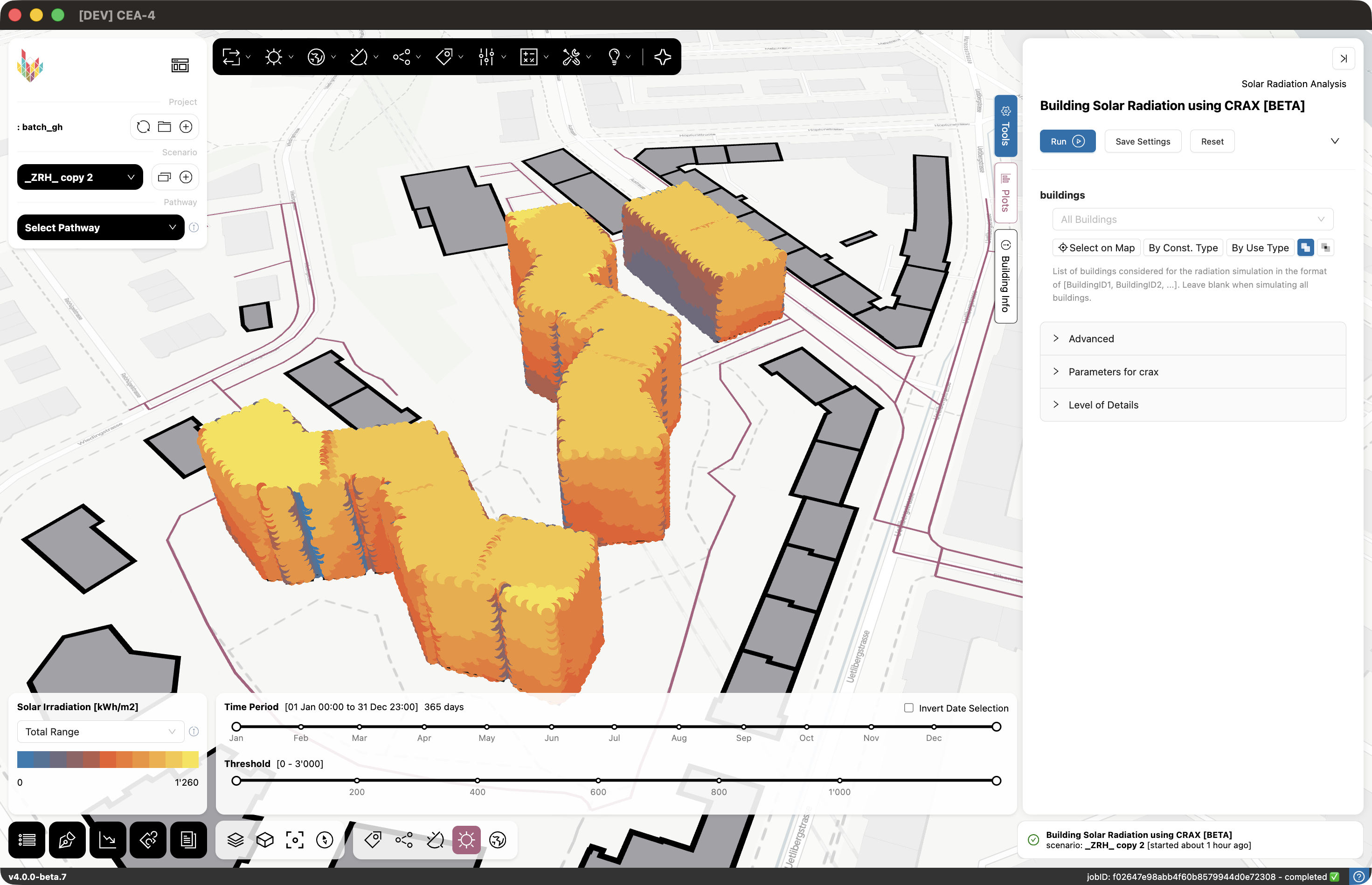 CEA-4 Pro — building solar radiation analysis